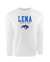 Lena HS Track and Field Block - Crewneck Sweatshirt