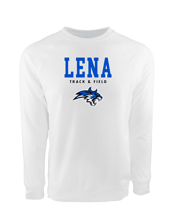 Lena HS Track and Field Block - Crewneck Sweatshirt