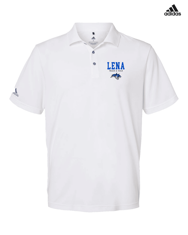 Lena HS Track and Field Block - Mens Adidas Polo