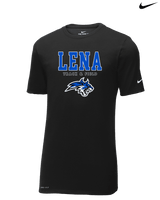 Lena HS Track and Field Block - Mens Nike Cotton Poly Tee