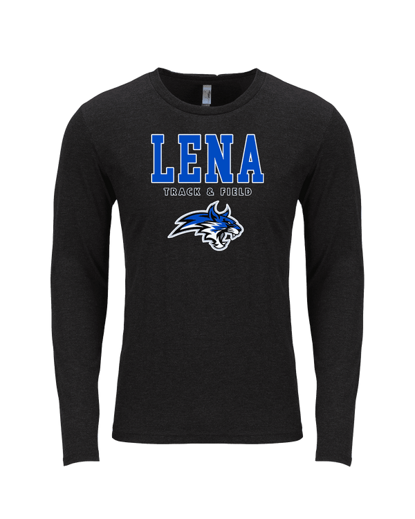 Lena HS Track and Field Block - Tri-Blend Long Sleeve