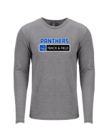 Lena HS Track and Field Pennant - Tri-Blend Long Sleeve