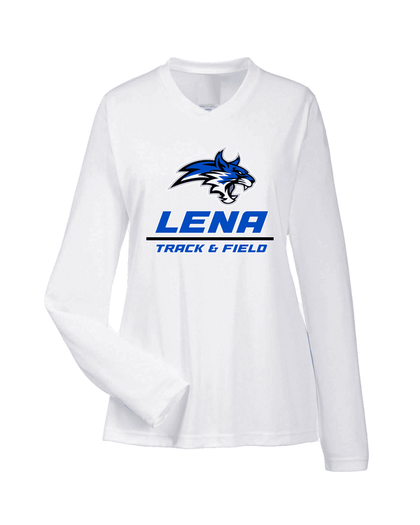 Lena HS Track and Field Split - Womens Performance Longsleeve