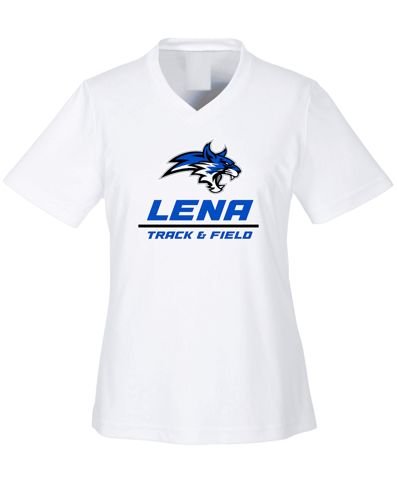Lena HS Track and Field Split - Womens Performance Shirt