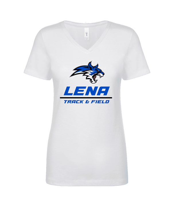 Lena HS Track and Field Split - Womens Vneck
