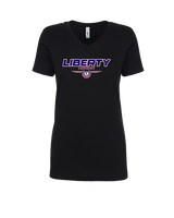 Liberty HS Boys Basketball Design - Womens Vneck
