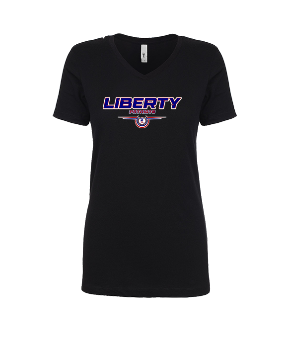 Liberty HS Boys Basketball Design - Womens Vneck