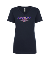 Liberty HS Boys Basketball Design - Womens Vneck
