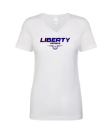 Liberty HS Boys Basketball Design - Womens Vneck