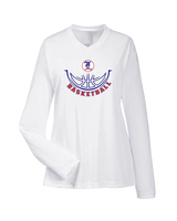 Liberty HS Boys Basketball Outline - Womens Performance Longsleeve