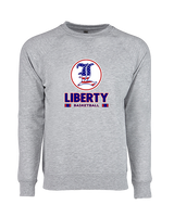 Liberty HS Boys Basketball Stacked - Crewneck Sweatshirt