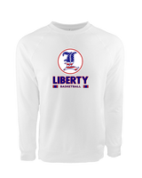 Liberty HS Boys Basketball Stacked - Crewneck Sweatshirt