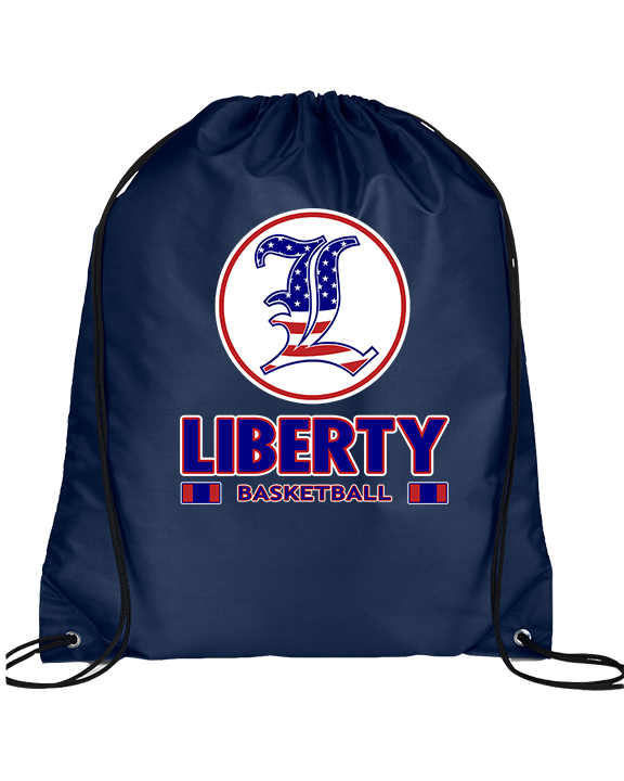 Liberty HS Boys Basketball Stacked - Drawstring Bag