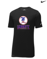 Liberty HS Boys Basketball Stacked - Mens Nike Cotton Poly Tee