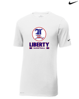 Liberty HS Boys Basketball Stacked - Mens Nike Cotton Poly Tee