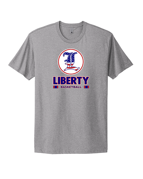 Liberty HS Boys Basketball Stacked - Mens Select Cotton T-Shirt