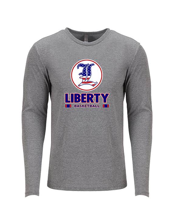 Liberty HS Boys Basketball Stacked - Tri-Blend Long Sleeve