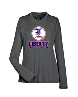 Liberty HS Boys Basketball Stacked - Womens Performance Longsleeve