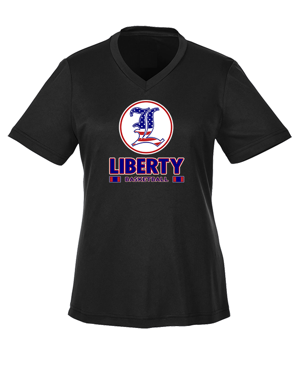 Liberty HS Boys Basketball Stacked - Womens Performance Shirt