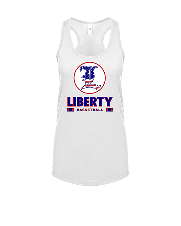 Liberty HS Boys Basketball Stacked - Womens Tank Top