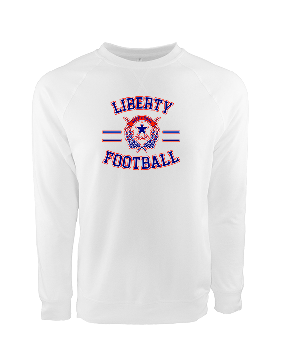 Liberty HS Football Curve - Crewneck Sweatshirt