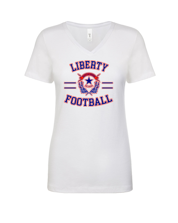 Liberty HS Football Curve - Womens Vneck