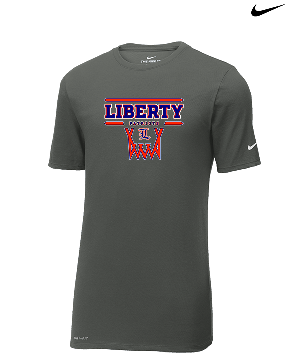 Liberty HS Girls Basketball Logo 01 - Mens Nike Cotton Poly Tee