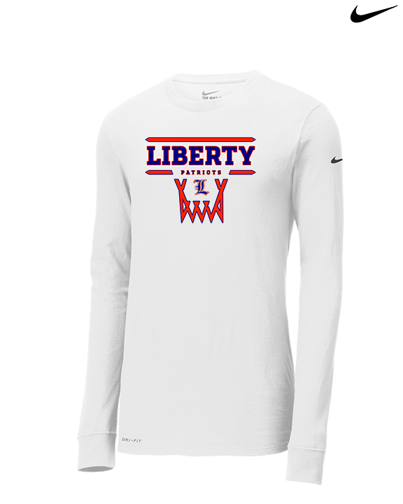 Liberty HS Girls Basketball Logo 01 - Mens Nike Longsleeve