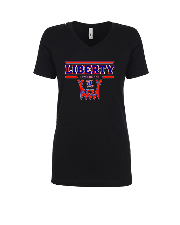 Liberty HS Girls Basketball Logo 01 - Womens Vneck