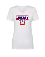 Liberty HS Girls Basketball Logo 01 - Womens Vneck