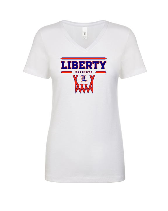 Liberty HS Girls Basketball Logo 01 - Womens Vneck