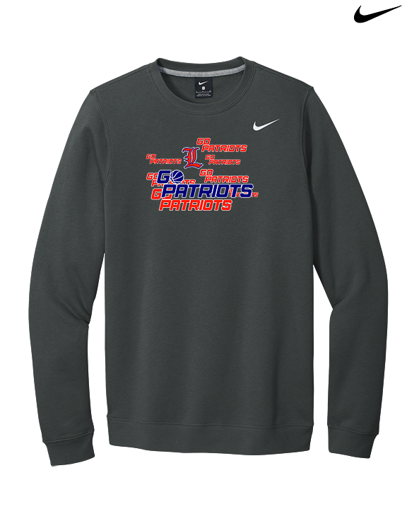 Liberty HS Girls Basketball Logo 02 - Mens Nike Crewneck