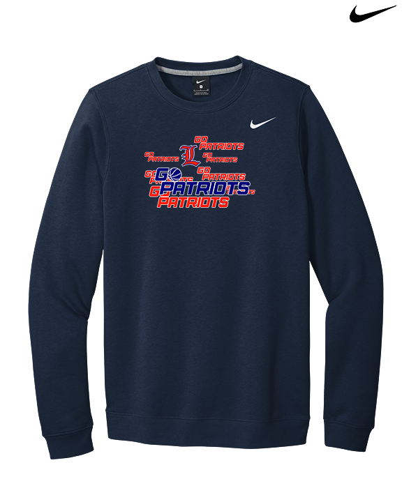Liberty HS Girls Basketball Logo 02 - Mens Nike Crewneck