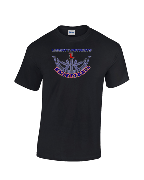 Liberty HS Girls Basketball Outline - Cotton T-Shirt