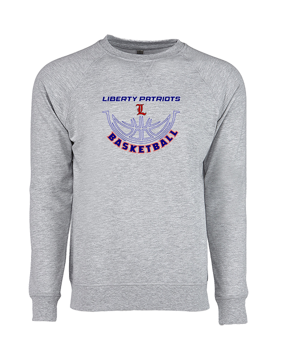 Liberty HS Girls Basketball Outline - Crewneck Sweatshirt