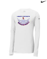 Liberty HS Girls Basketball Outline - Mens Nike Longsleeve