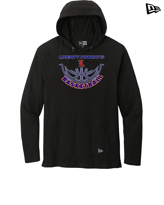 Liberty HS Girls Basketball Outline - New Era Tri-Blend Hoodie