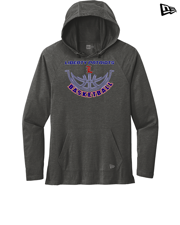 Liberty HS Girls Basketball Outline - New Era Tri-Blend Hoodie