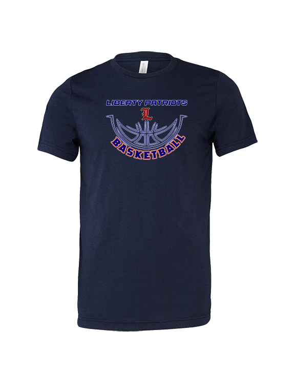 Liberty HS Girls Basketball Outline - Tri-Blend Shirt