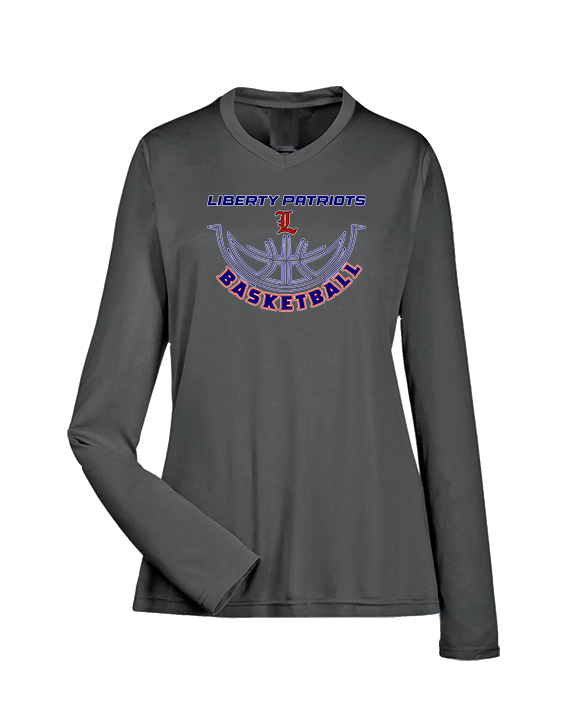 Liberty HS Girls Basketball Outline - Womens Performance Longsleeve