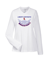 Liberty HS Girls Basketball Outline - Womens Performance Longsleeve