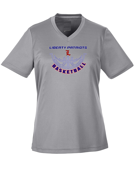 Liberty HS Girls Basketball Outline - Womens Performance Shirt