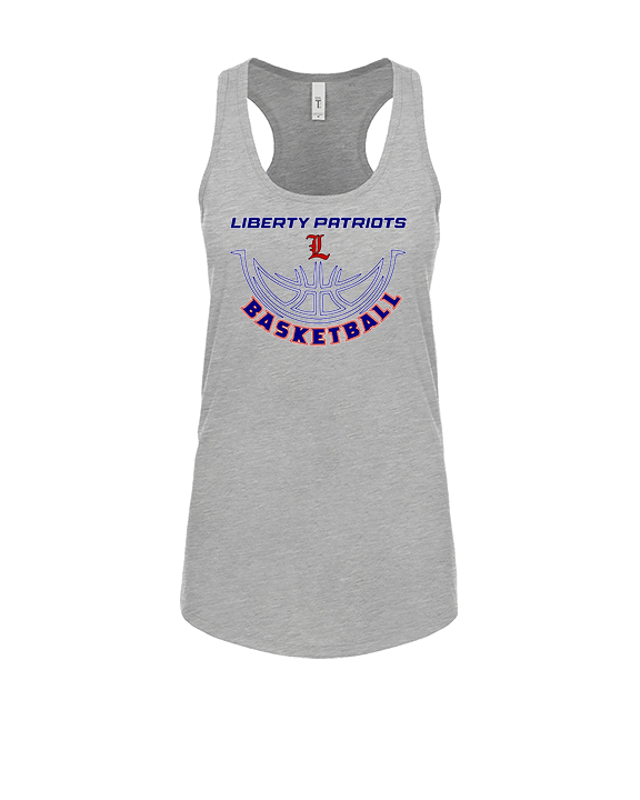 Liberty HS Girls Basketball Outline - Womens Tank Top