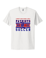 Liberty HS Girls Soccer Stamp 23 - Mens Select Cotton T-Shirt