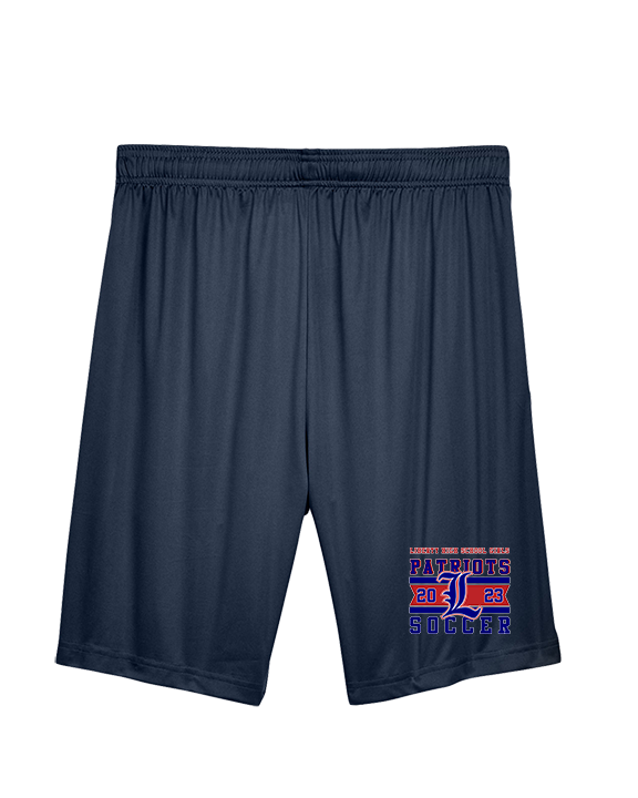 Liberty HS Girls Soccer Stamp 23 - Mens Training Shorts with Pockets