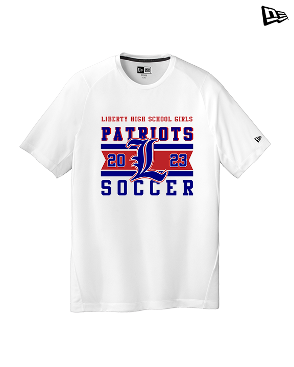 Liberty HS Girls Soccer Stamp 23 - New Era Performance Shirt