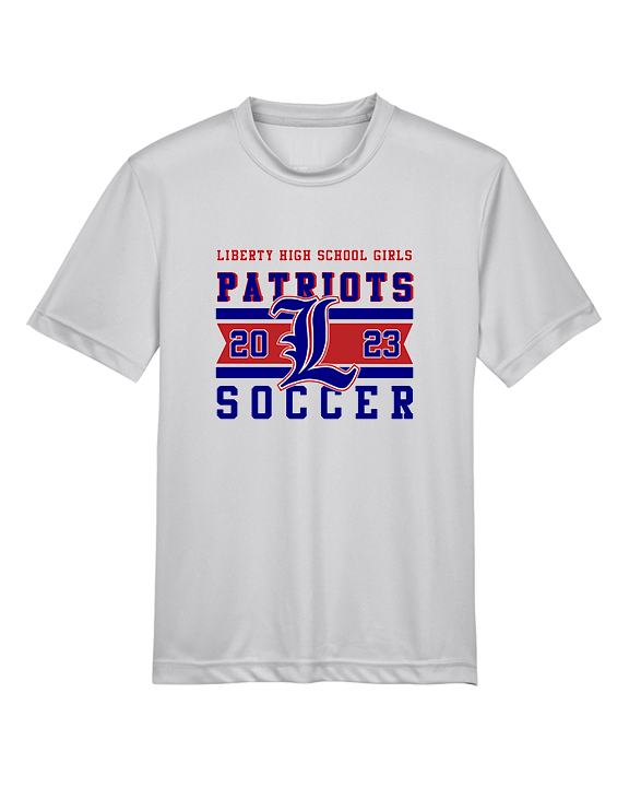 Liberty HS Girls Soccer Stamp 23 - Youth Performance Shirt