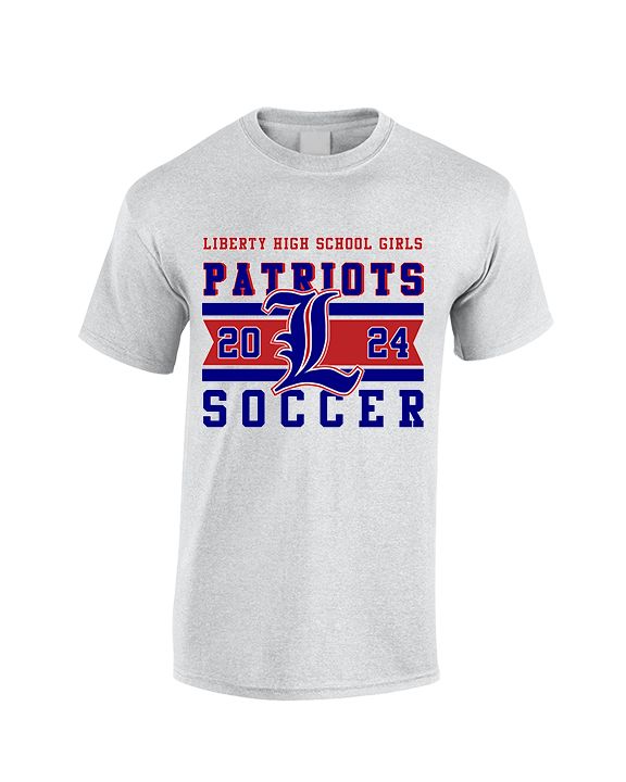 Liberty HS Girls Soccer Stamp 24 - Cotton T-Shirt