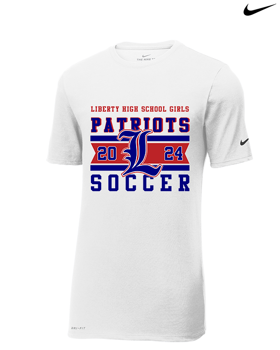 Liberty HS Girls Soccer Stamp 24 - Mens Nike Cotton Poly Tee