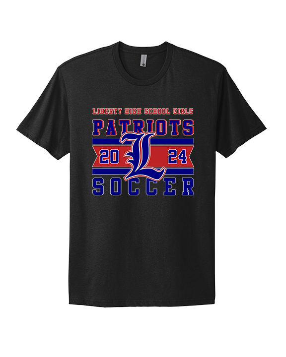 Liberty HS Girls Soccer Stamp 24 - Mens Select Cotton T-Shirt